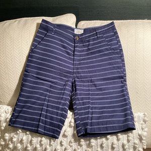 Blue striped long shorts
